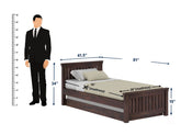Trinity Solid Sheesham Wood Trundle Bed (Walnut Finish)